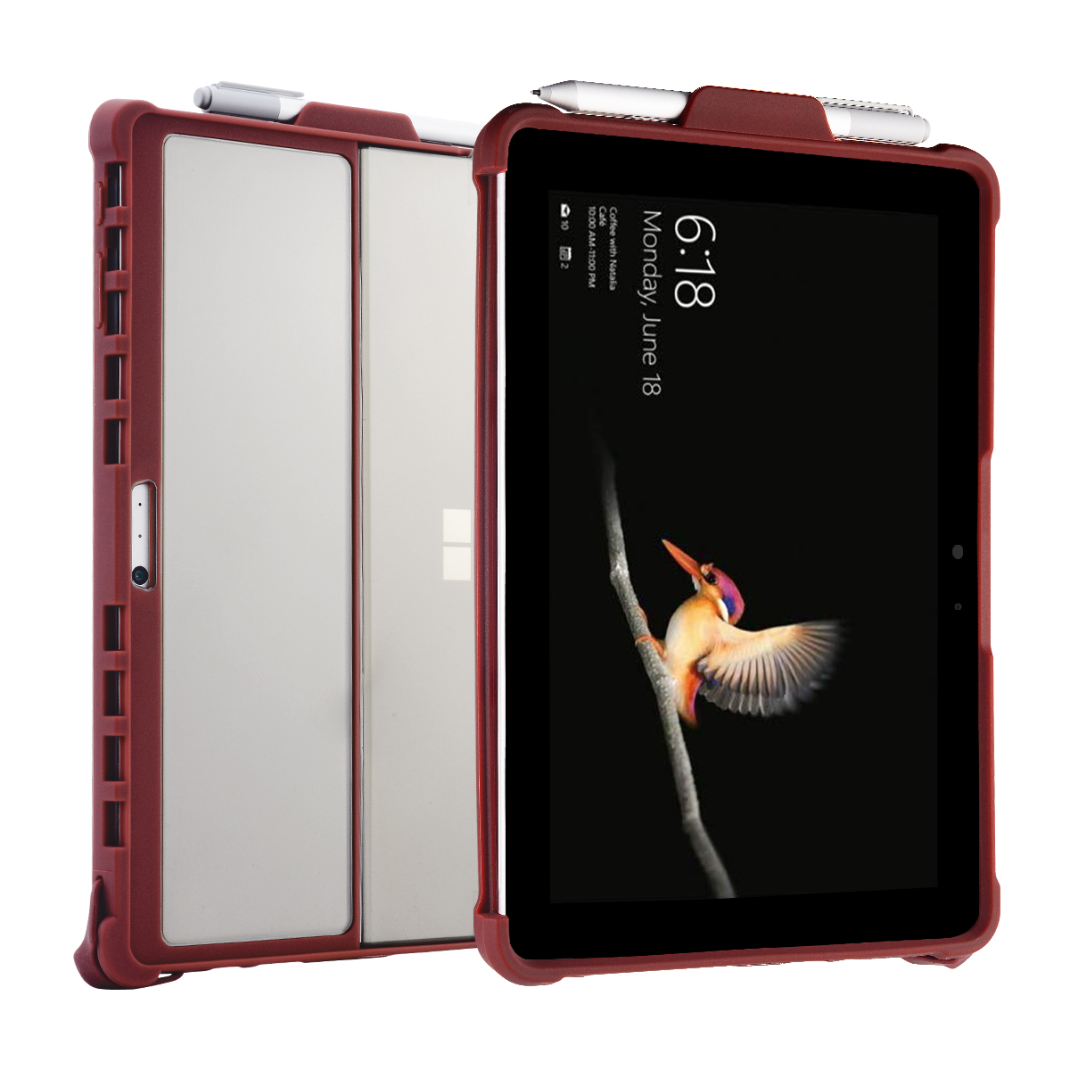 Rugged Folio Protective Cover Compatible with Type Cover, Kickstand case for Surface Pro 4/5/6/7/7 Plus